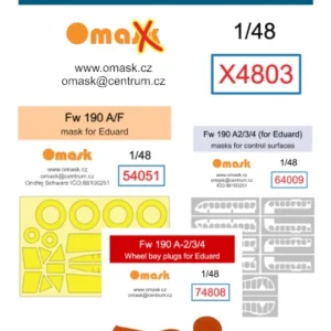 Omask X4803 Fw 190A-2/3/4 O-Max Set (For Eduard) Meilleur Choix