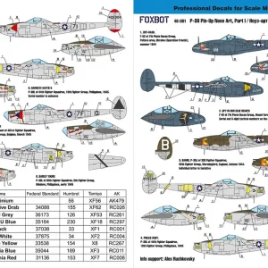 Dernier Modèle FOXBOT 48-081 Lockheed P-38 Lightning Pin-Up Nose Art, Part I