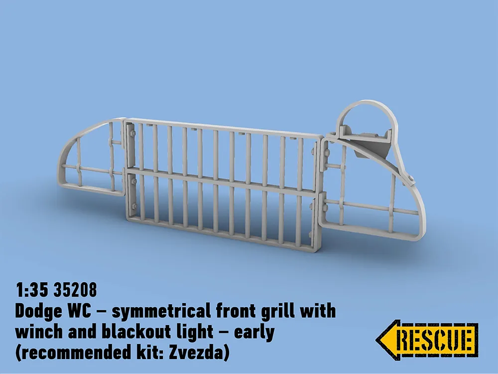 Rescue Models 35208 Dodge WC - symmetrical late front grill with winch and blackout light Achat Immédiat