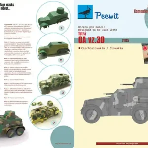Peewit 71005 Camouflage mask for Tatra OA vz.30 First to Fight Jusqu'à Épuisement Des Stocks