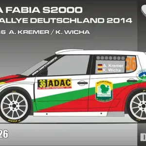 Dernier Modèle MF-Zone DC2426 Skoda Fabia s2000 A. Kremer / K. Wicha - ADAC Rallye Deutschland 2014