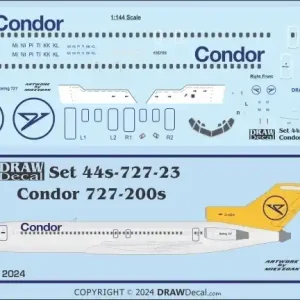 Acheter Direct Draw Decal 44-727-23 Boeing 727-200 - Condor