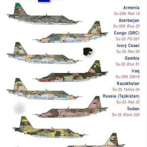 Petit Prix Linden Hill 72026 International Sukhoi Su-25 - The Rook Part 3 (9 schemes)