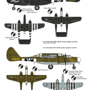 Haute Qualité CtA Cut then Add 099 Northrop P-61 A Black Widow - USAAF (2 schemes)