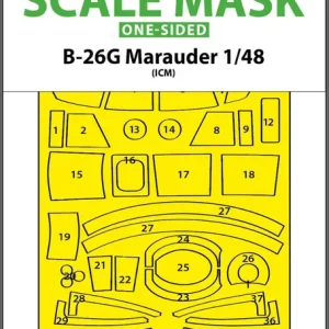 Prix Cassé Art Scale Kit M48304 B-26G Marauder One-Sided Express Fit Mask For ICM