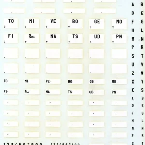 TAURO MODEL 601 Italian Licensed Plates (White Type) Super Prix