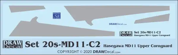 Draw Decal 20-MD11-C2 McDonnell Douglas MD-11 - Upper Coroguard (for Hasegawa kits) Commander Maintenant