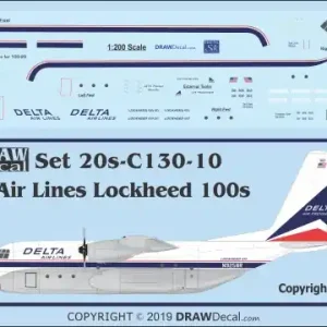 Acheter Direct Draw Decal 20-C130-10 Lockheed C-100 Hercules - Delta Air Lines