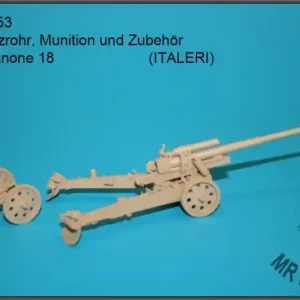 MR Modellbau 72153 10 cm Kanone 18 - Gun barrel, ammunition and equipment (for Italeri kits) Commander Vite