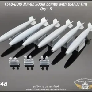 Paiement Sécurisé Flying Leathernecks 48-8019 Mk-82 / BLU-111/B with BSU-33 Fins - 3D-Printed (6 pcs)