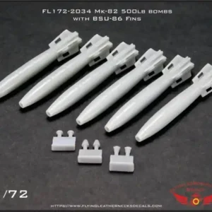Satisfait Ou Remboursé Flying Leathernecks 172-2034 Mk-82 500lb bomb with BSU-86 retarded fins 3D-Printed (6 pcs)