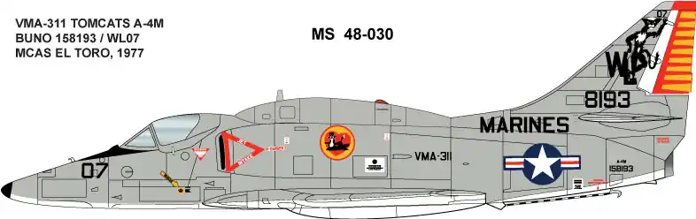 Acheter En Ligne Milspec 48030 Douglas A-4 F Skyhawk - VMA-311 Tomcats (1977) MCAS El Toro