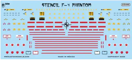 Aztec S72004 McDonnell Douglas F-4 Phantom - Generic Stencil Top Vente