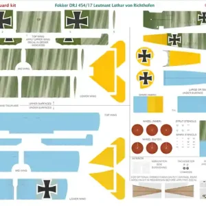 Aviattic ATT48067C Fokker DR.I 454/17 - Ltn. Lothar von Richthofen option C (for Eduard kits) Seulement Aujourd'hui