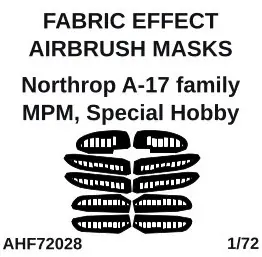 Airone Hobby AHF72028 Northrop A-17 family - fabric effect airbrush masks (for Special Hobby / MPM kits) Achetez Aujourd'hui
