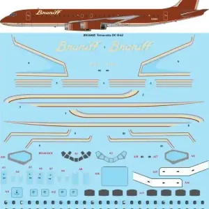 26 Decals BN14405 Ultra Terracotta Douglas DC-8-62 - Screen printed decal Vente Directe