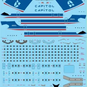 26 Decals X14402 Douglas DC-8-31 - Capitol Decals Part 1 - Laser decal with screen print details (for X-Scale kits) Prix Bas