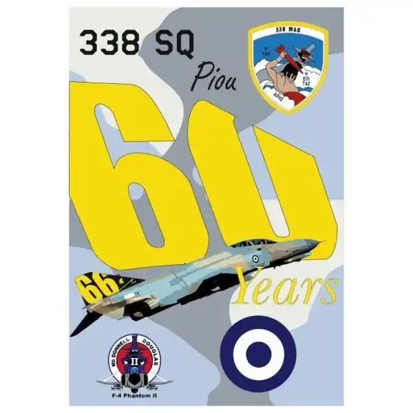 Commander Maintenant Procal Decals 48-203 McDonnell Douglas F-4 E Phantom II - 338 Sqn ARES callsign PIOU