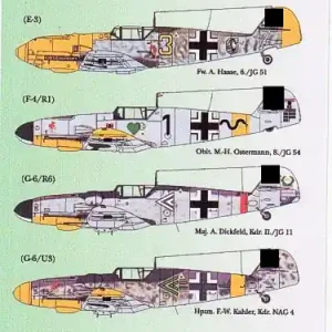 Lifelike Decals 48033 Messerschmitt Bf-109 Part 5 (4 schemes) Meilleure Vente