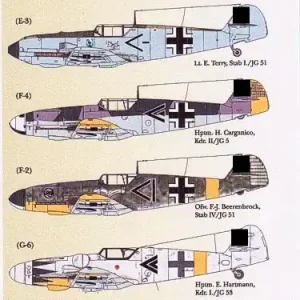 Vente Flash Lifelike Decals 48034 Messerschmitt Bf-109 Part 6 (4 schemes)