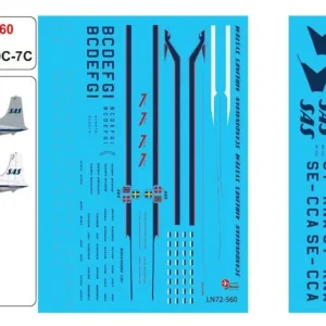 Bon Marché Lima November Decals 72-560 Douglas DC-7 C - SAS Scheme with masks