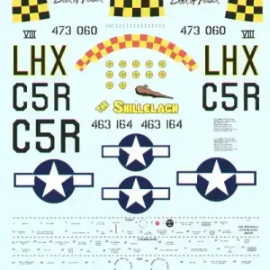 Certifié Microscale 481107 North American P-51 D Mustangs - Aces 8th Air Force (2 schemes)
