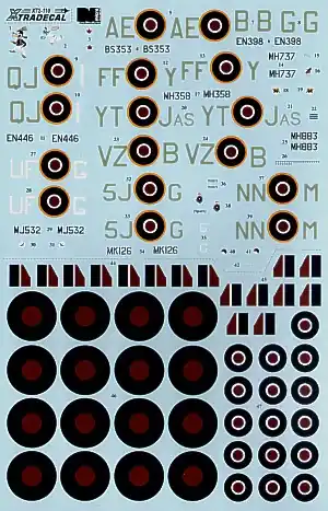 Xtradecal 72110 Supermarine Spitfire Mk.IXc (9 schemes) Offre Spéciale
