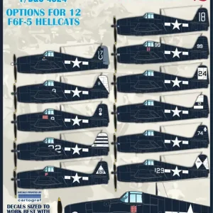 Furball Aero-Design S4824 Grumman F6F-5 Hellcats - Colors & Markings Part Two (12 schemes) Haute Qualité