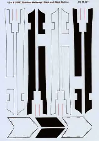 Meilleur Prix Microscale 48011 US Navy and USMC F-4 Phantom II - Black & White Outline Walkways