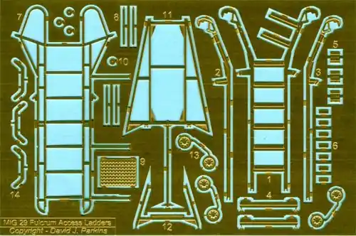 Flightpath UK P48210 Mikoyan MiG-29 A/UB ‘Fulcrum‘ Access Ladders (for Academy, Eduard and Great Wall Hobby kits) Jusqu'à Épuisement Des Stocks