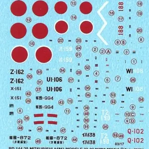 Livraison Express Berna Decals 14420 Mitsubishi A6M3 Zero Model 22-32 Decals