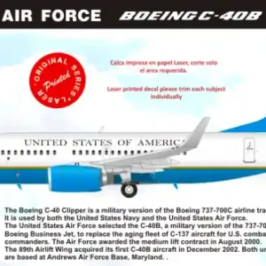 8aDecs 7909-298-200 USAF Boeing C-40 Produit De Marque