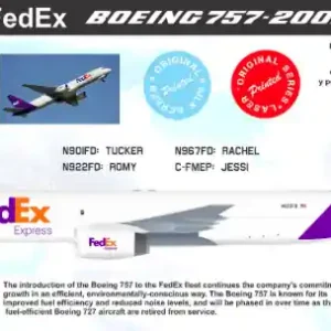 8aDecs 7909-198-144 FEDEX Boeing 757-200 Commander Vite