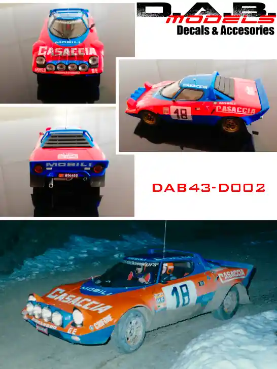 Acheter Direct DAB Models 43-DEC002 Stratos Billia- Schenone Rally Coline di Romagna 1976