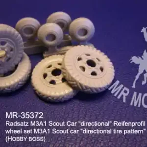 MR Modellbau 35372 Wheel set M3A1 Scout car "directional tire pattern" Super Prix