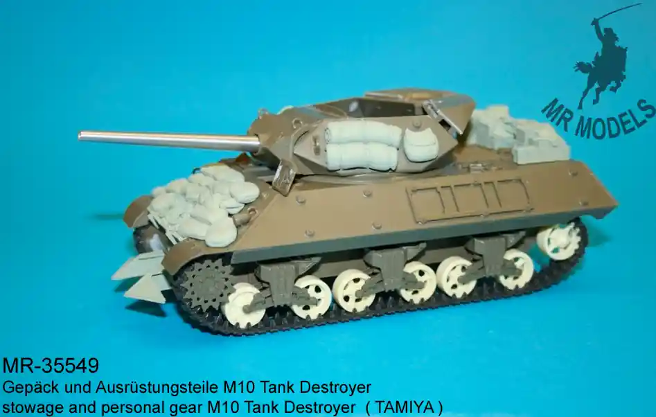 Vente Directe MR Modellbau 35549 Stowage and personal gear M10 Tank Destroyer