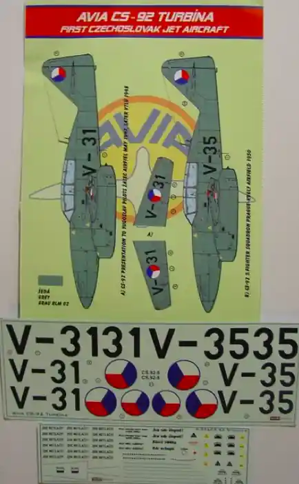 Dernière Chance Kora Models Dec4885 Avia CS.92 (Me-262B-1a) Czechoslovakian