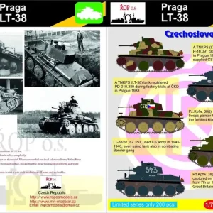 Ropos Models MNFDT72005 Praga LT-38 - Czechoslovak LT-38 Promotion
