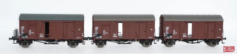 Commande En Gros Exact-Train EX20111 Zestaw 3 wagonów towarowych krytych Oppeln Glms, DB, Ep. IV