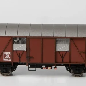 Exact-Train EX20971 Wagon towarowy Gmmhs 56 EUROP z klapami alu., Nr. 290141, DB, Ep. III Prix Réduit